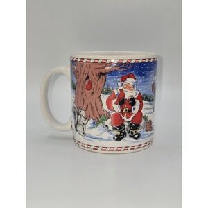 Vintage Sakura Santa's Wonderland Christmas Mug 1996